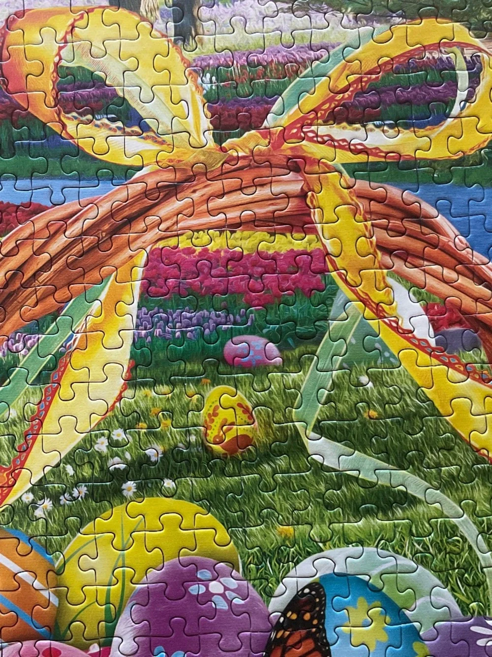 Easter Garden 1000 Piece Puzzle by Eurographics – Spring Bunny & Eggs Scene - Picture 7 of 9